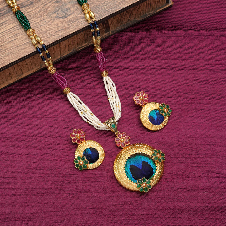Peacock Bloom Artisan Jewelry Set
