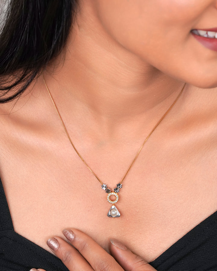 Moonlit Pearl Halo Pendant