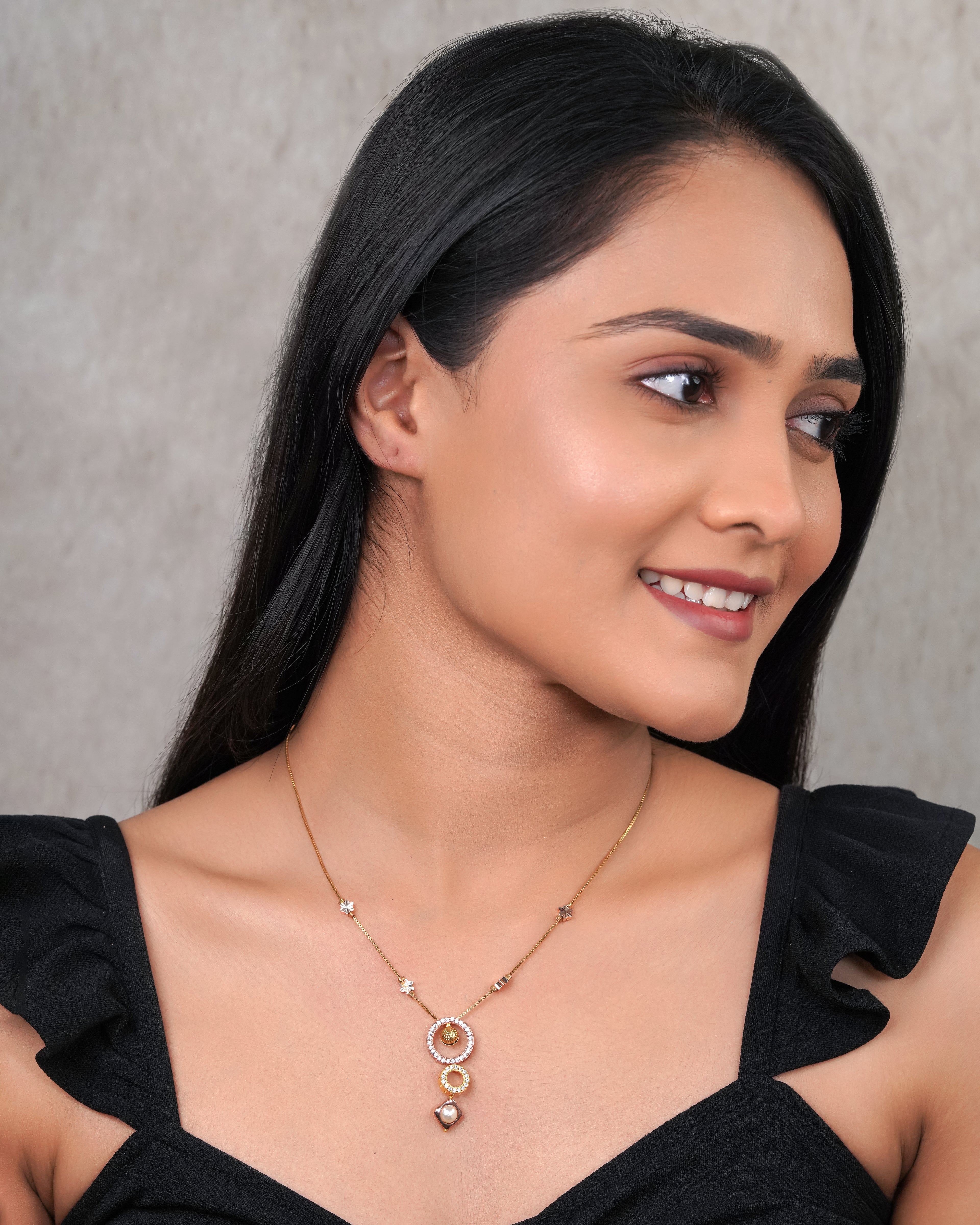 Celestial Orbit Pearl Necklace