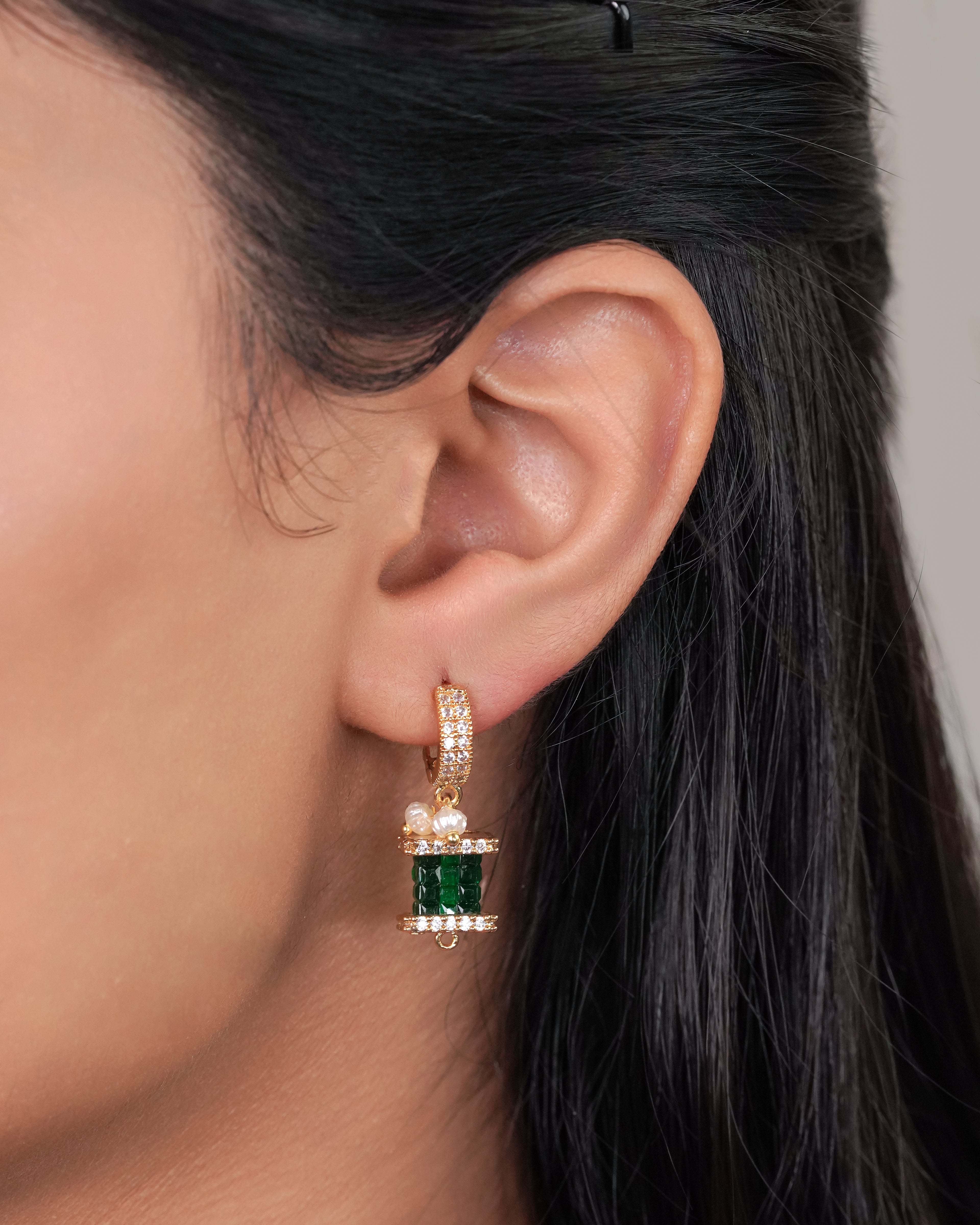 Multicolor Gemstone Cascade Necklace & Earring Set