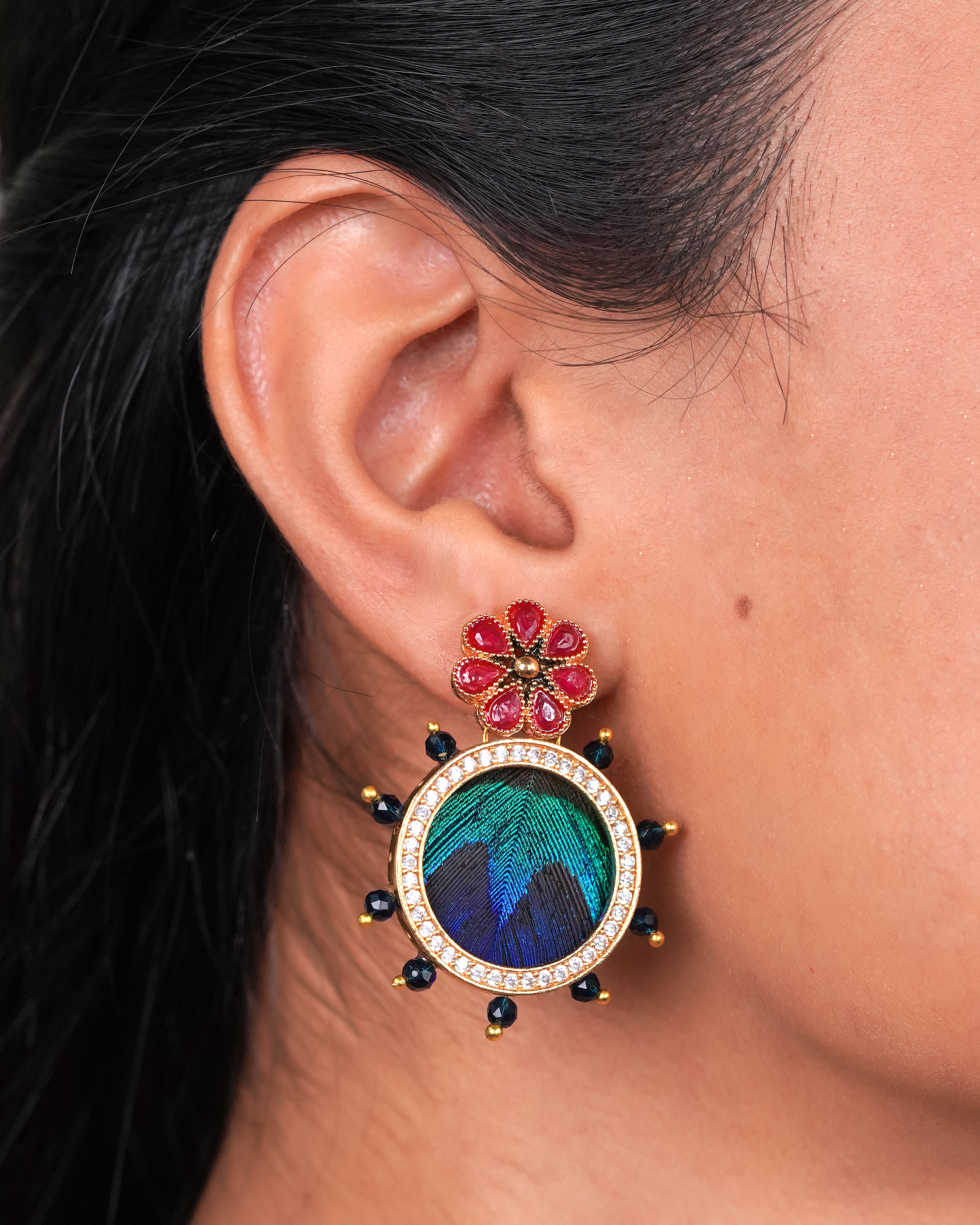 Peacock Aura Heritage Jewelry Set